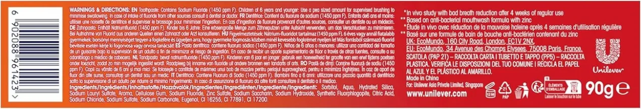 Dentifrice Red Hot