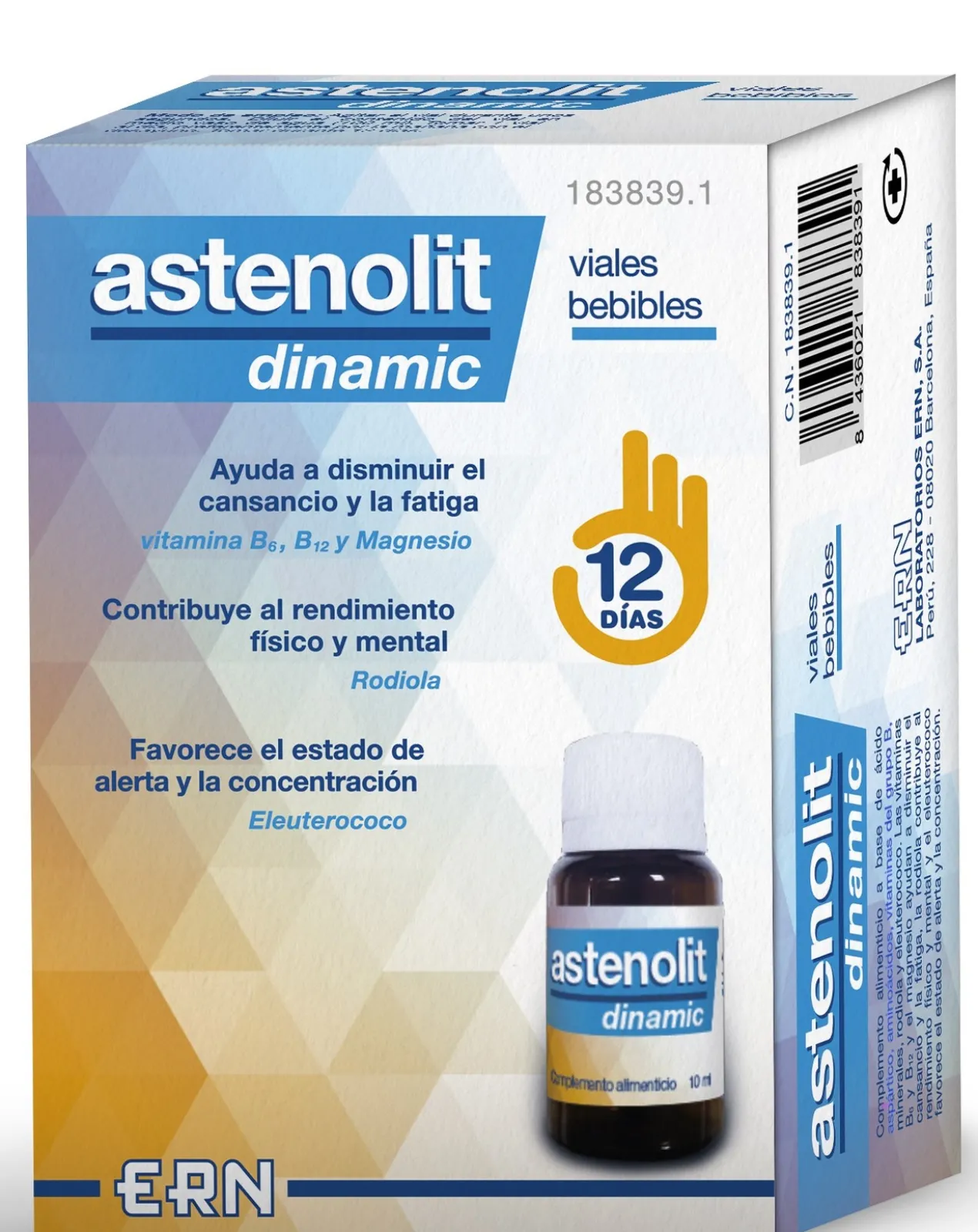Dinamic Complément Alimentaire 12 Ampoules Buvables