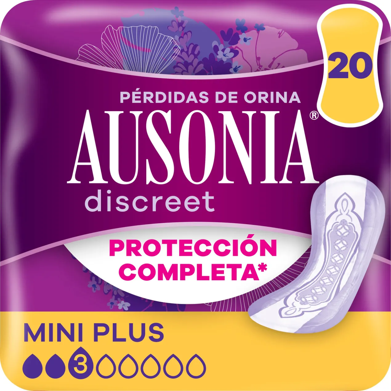 Discreet Mini Plus Serviettes Pertes Urinaires
