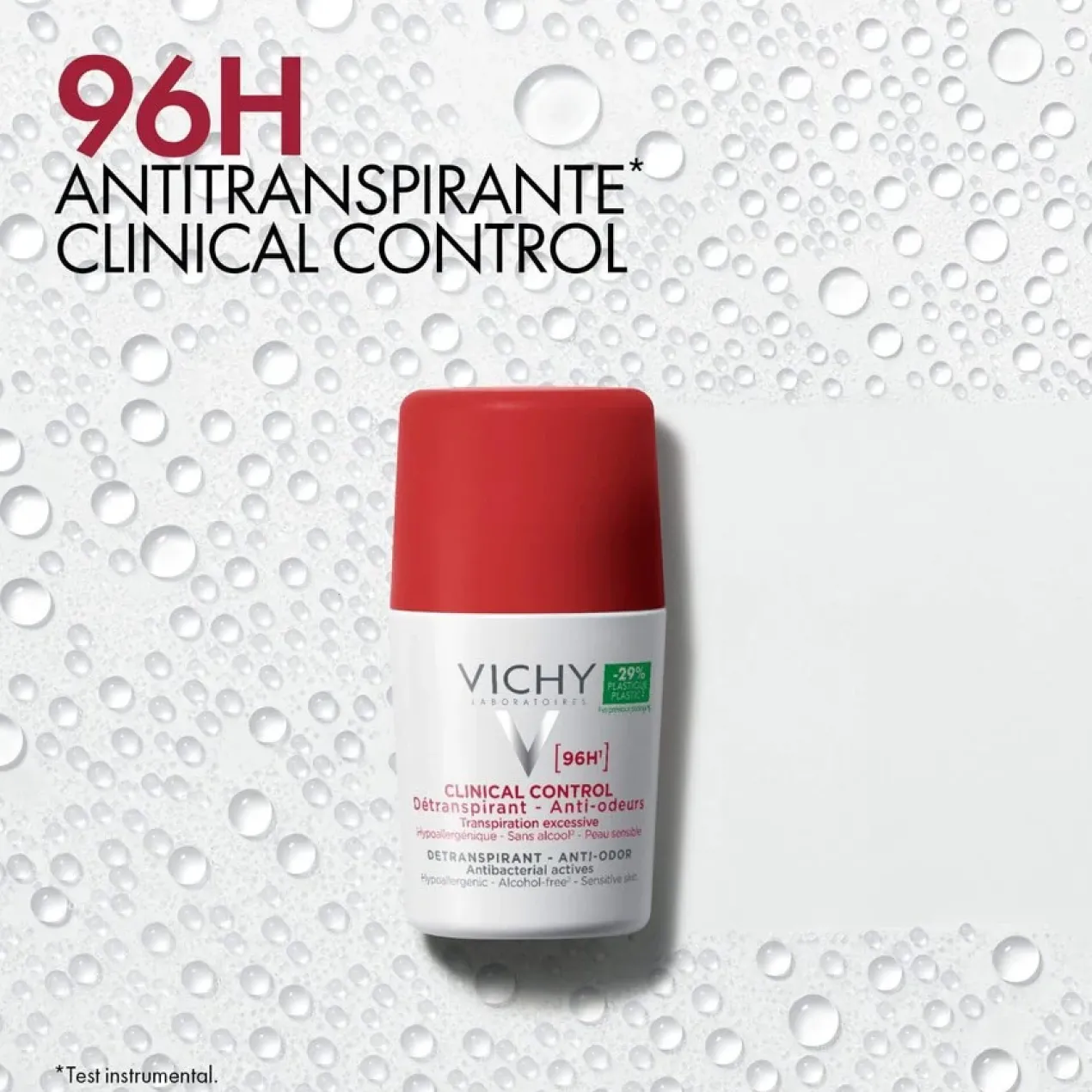 Déodorant Antitranspirant Clinical Control 96h Roll-On