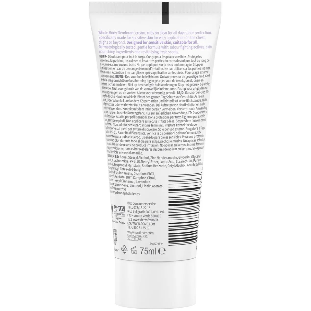 Déodorant Crème pour Tout le Corps Lavande & Camomille