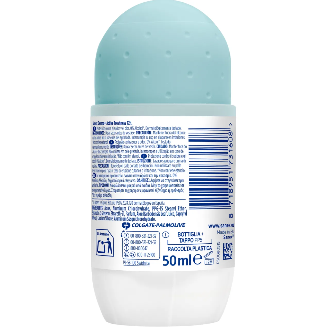 Déodorant Roll-On Dermo Active Freshness 48h Anti-Transpirant