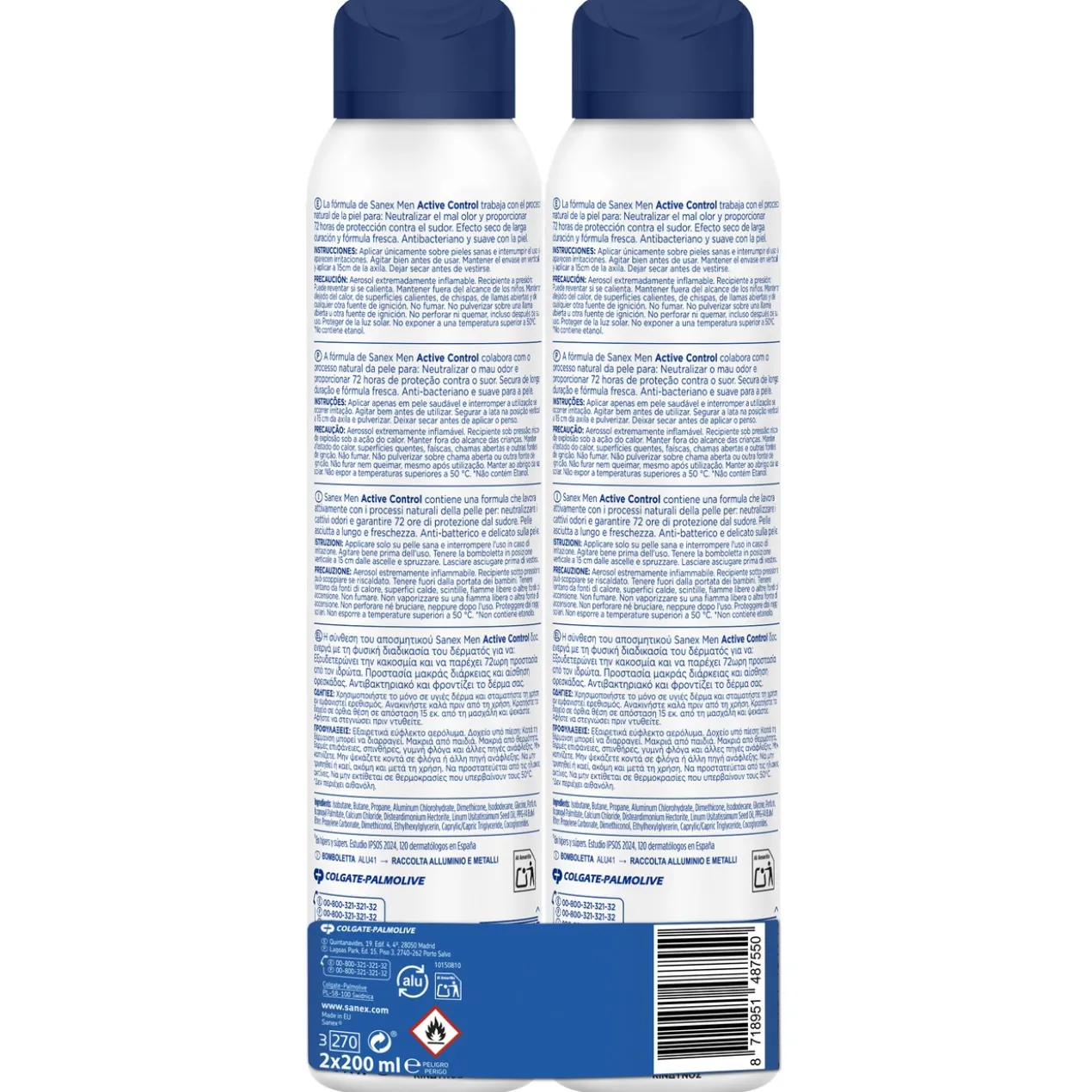 Déodorant Spray Homme Men Active Control 48h Antitranspirant