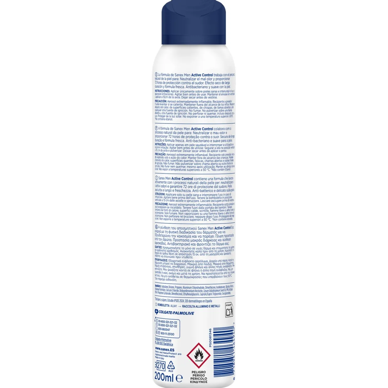 Déodorant Spray Homme Men Active Control 48h Antitranspirant