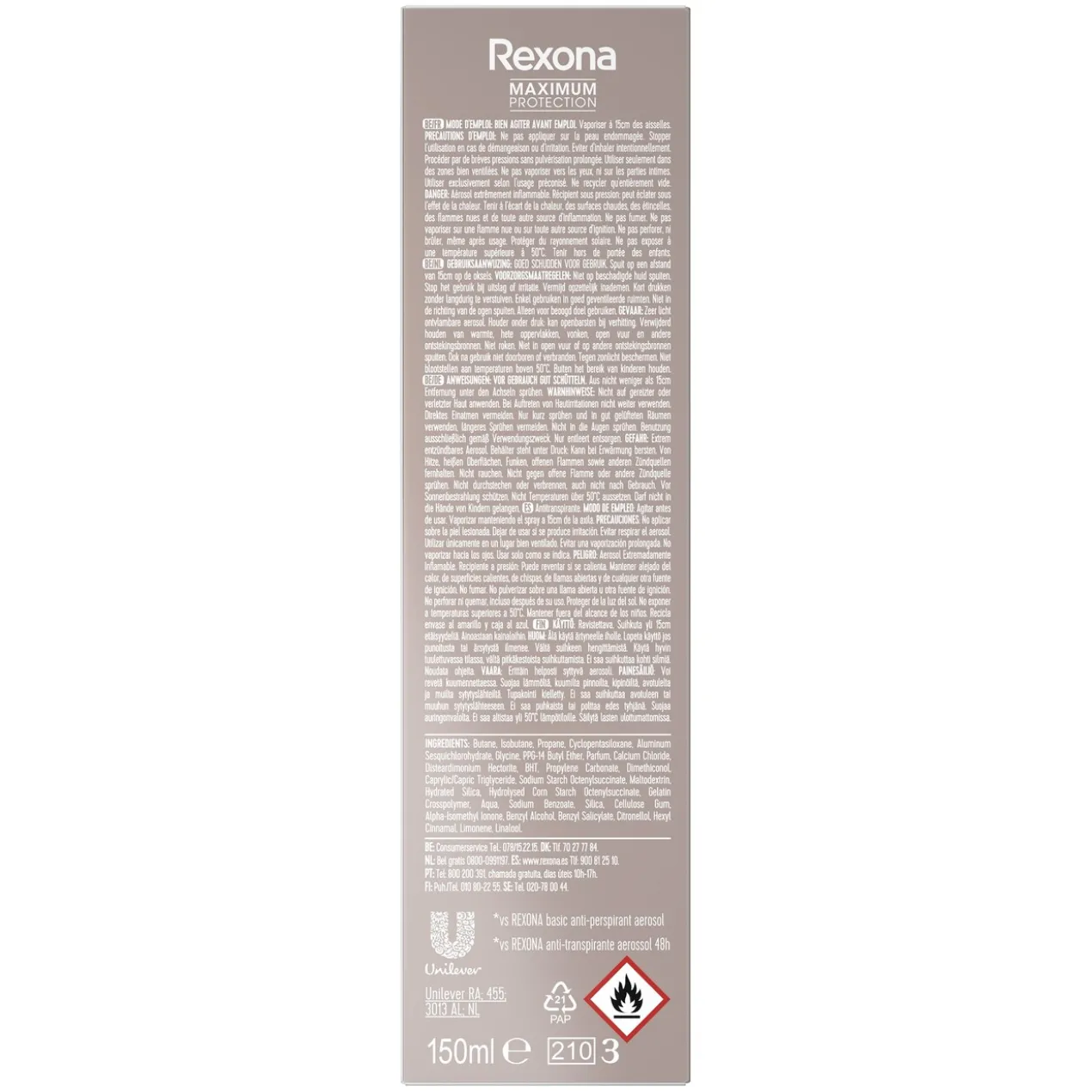 Déodorant Spray Maximum Protection Clean Scent