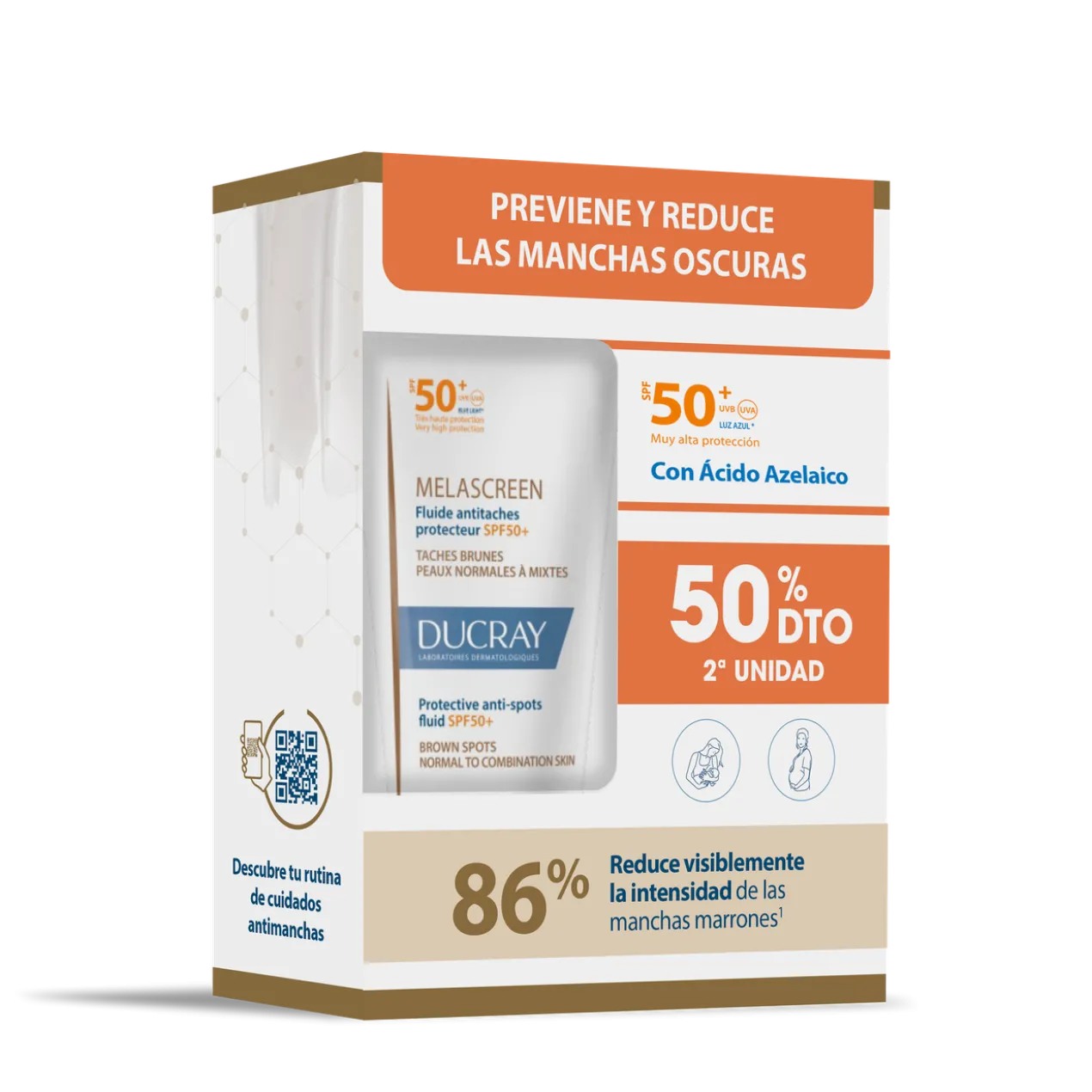Duo Melascreen SPF50+ Fluide Protecteur Anti-taches
