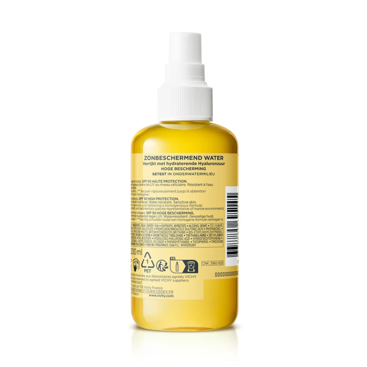 Eau de protection solaire SPF50