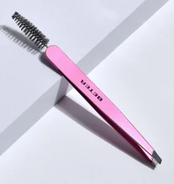 2 en 1 Brow Definer Pince à Épiler avec Goupillon