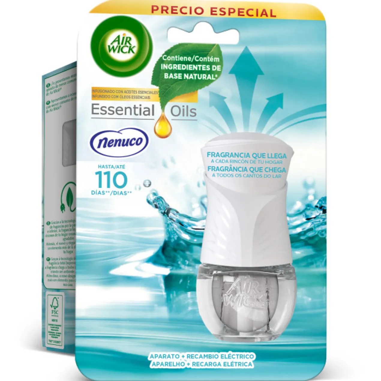 Essentials Oils Désodorisant Électrique Nenuco Diffuseur Électrique et Recharge