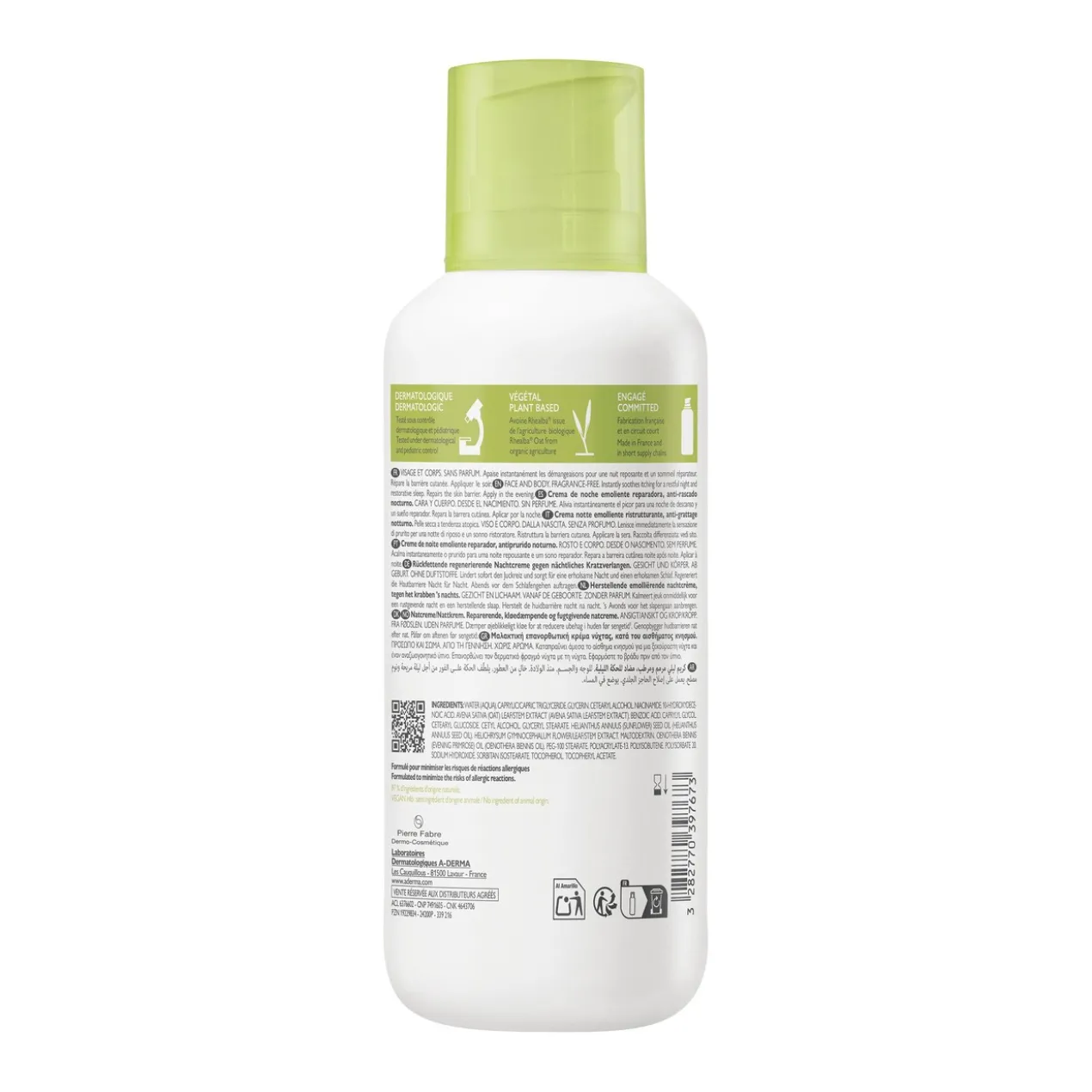 Exomega Crème de Nuit pour Peau Sèche