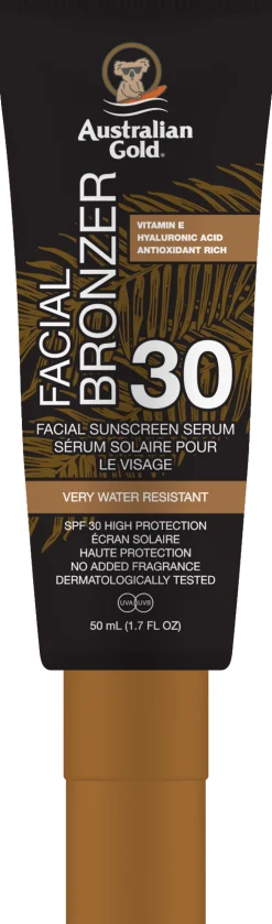 Facial Bronzer SPF 30 sérum facial avec protection solaire