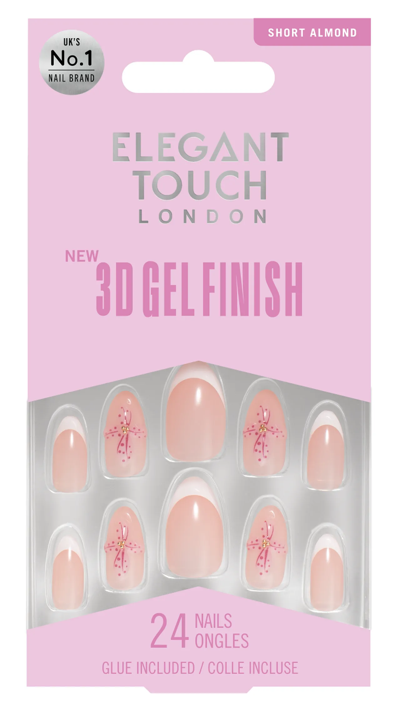 Faux Ongles 3D Gel Finish Orchid Bloom