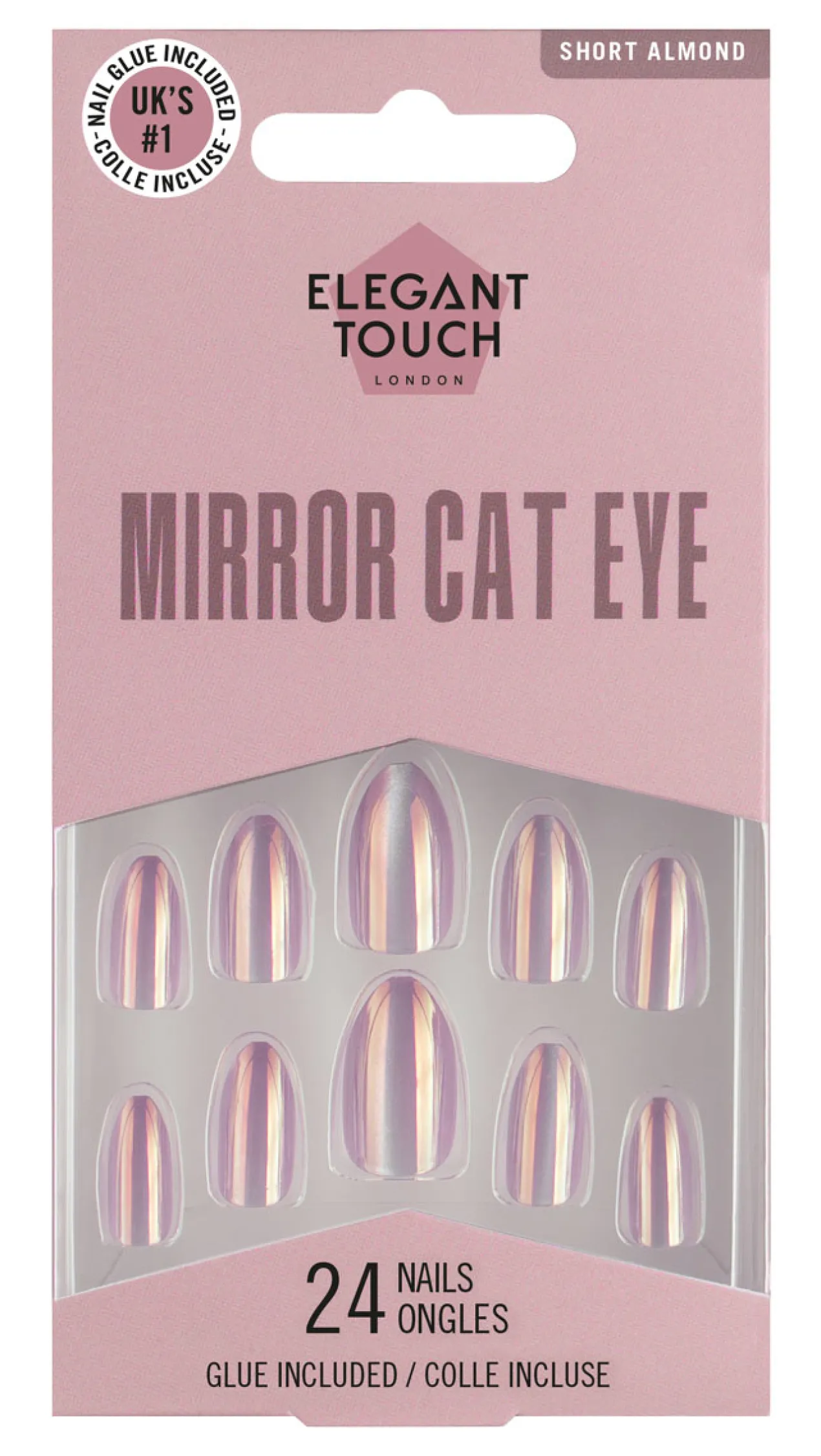 Faux Ongles Gel Finish Mirror Cat Eye