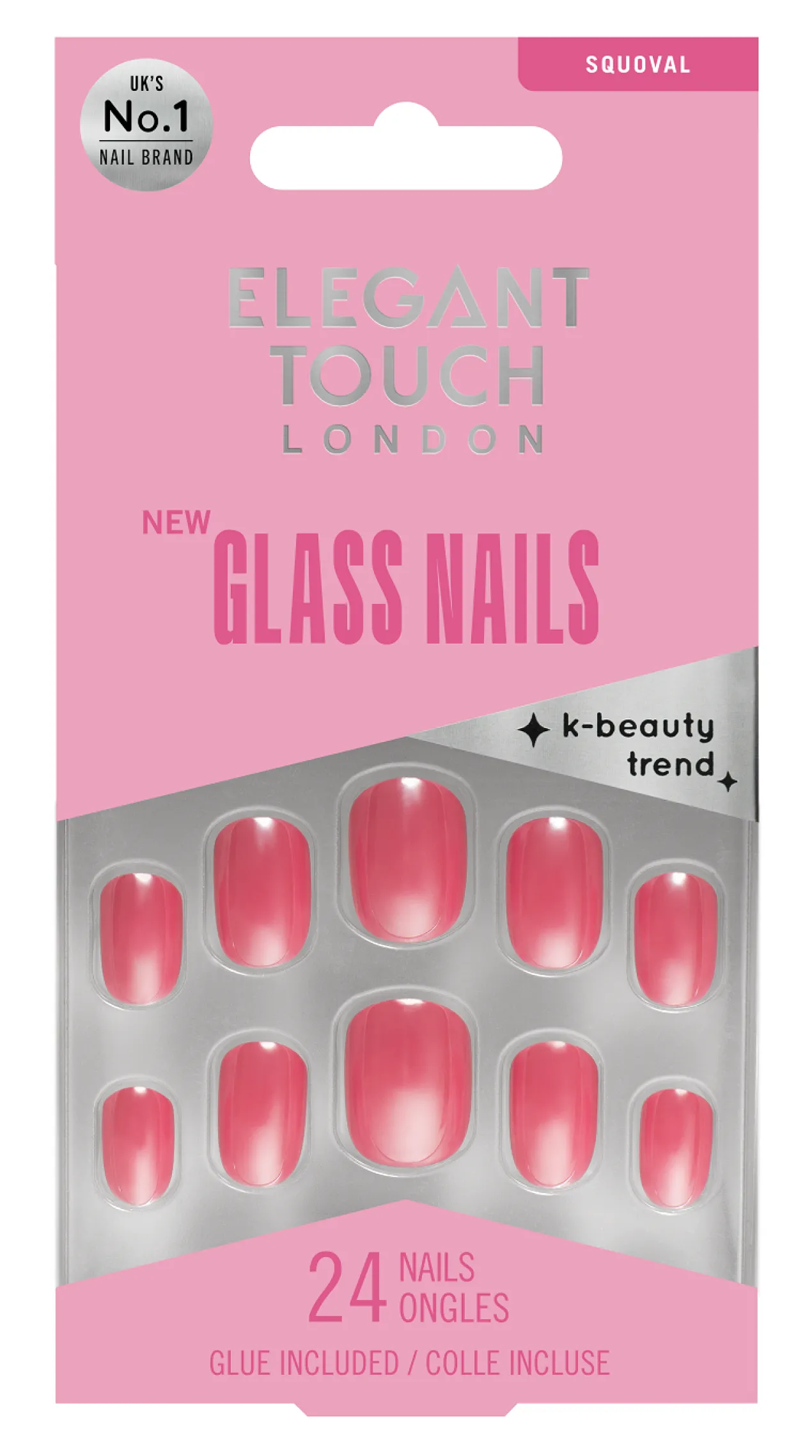 Faux Ongles Glass Nails Glass Cranberry