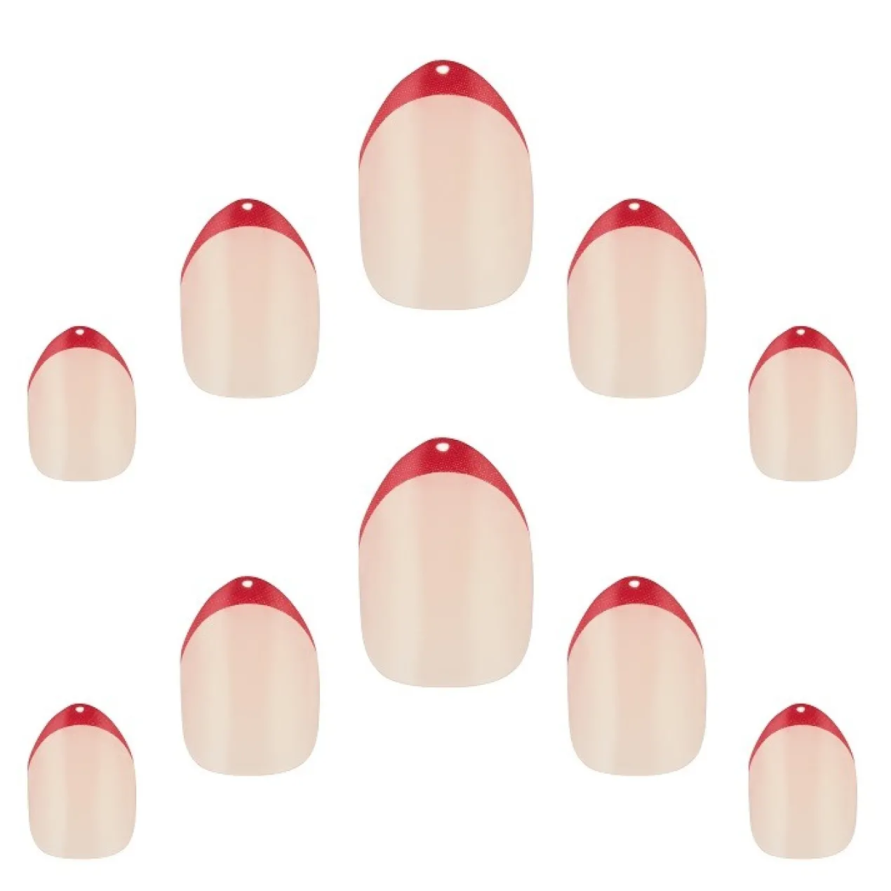 Faux ongles Petite Gel Finish Red Tips Édition Limitée