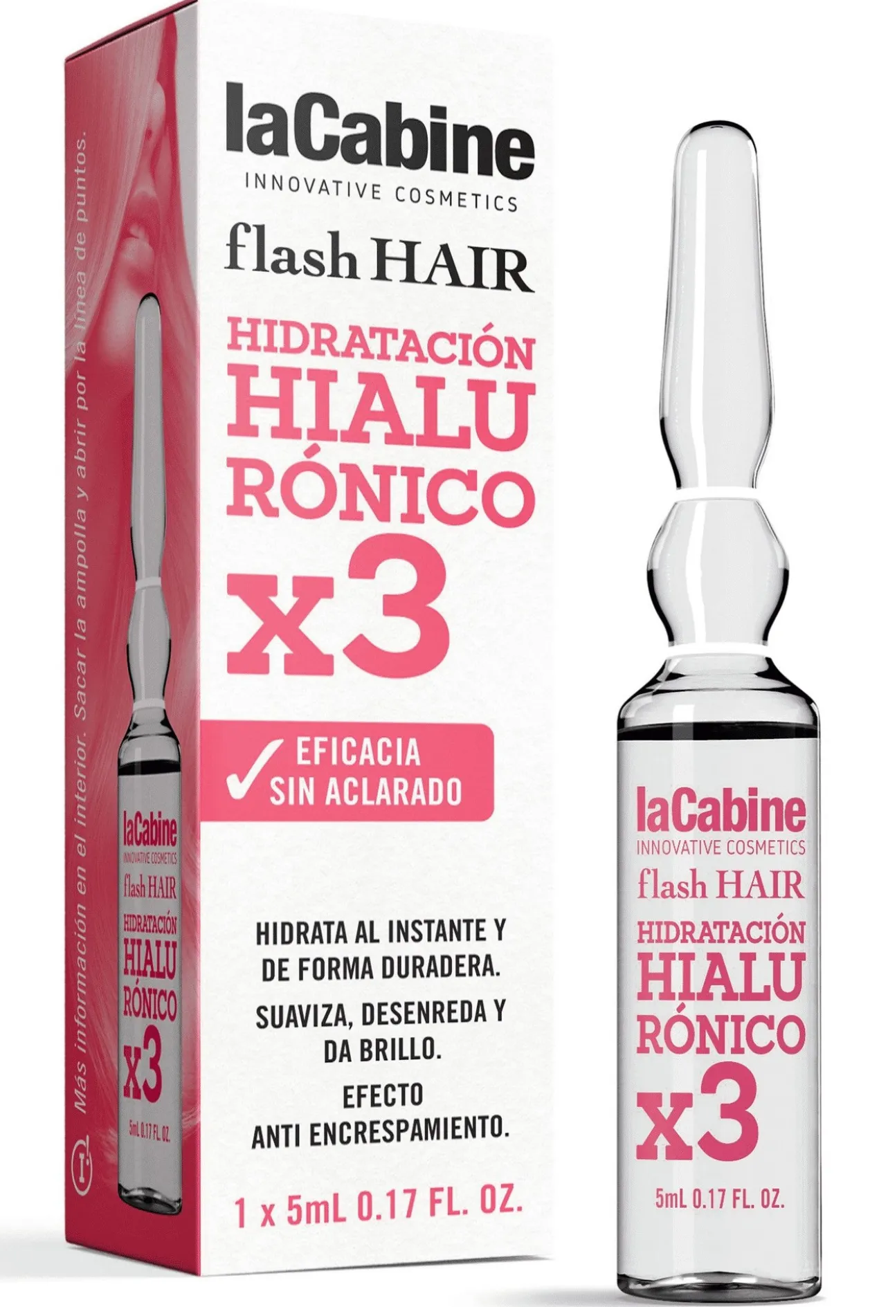 Flash Hair Ampoules Capillaires Hydratation Hyaluronique