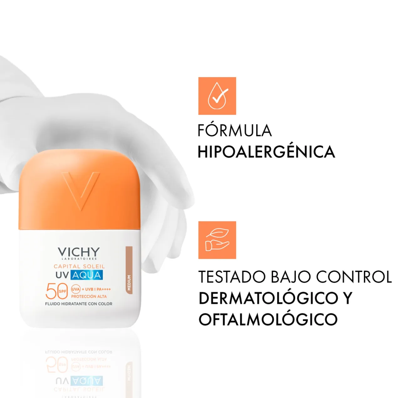 Fluide hydratant invisible Capital Soleil UV Aqua SPF50 – teinte moyenne