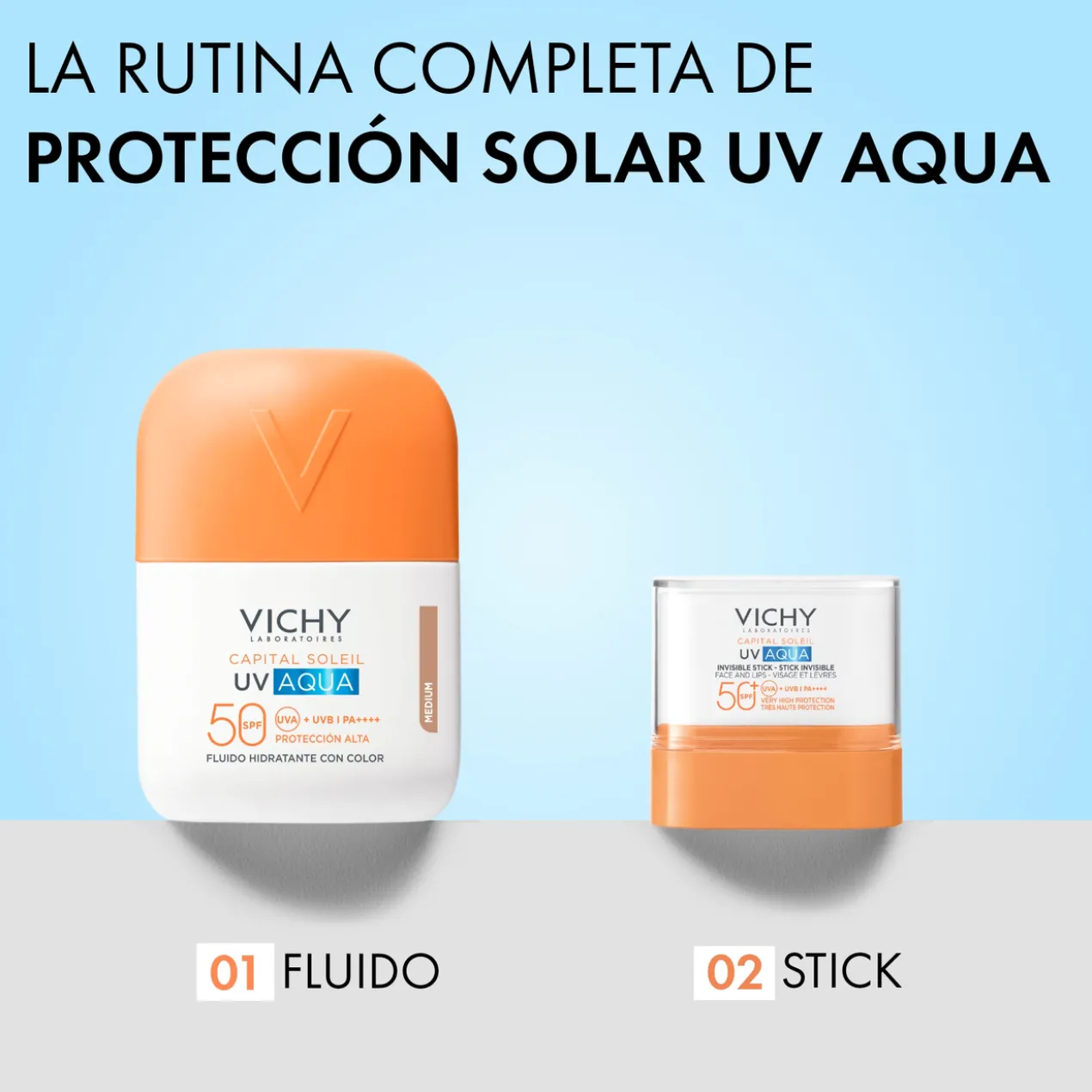 Fluide hydratant invisible Capital Soleil UV Aqua SPF50 – teinte moyenne