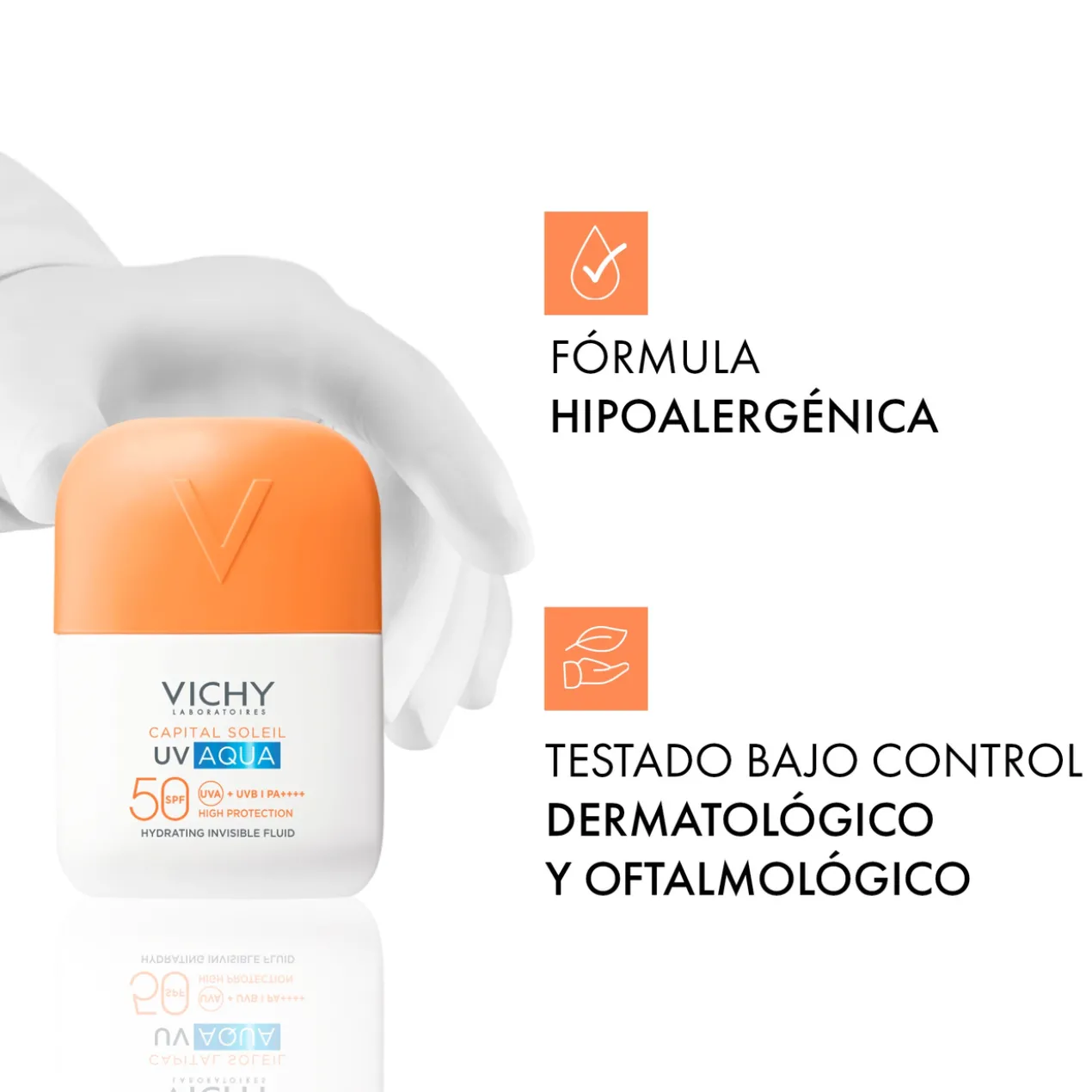 Fluide hydratant invisible Capital Soleil UV Aqua SPF50 – teinte claire