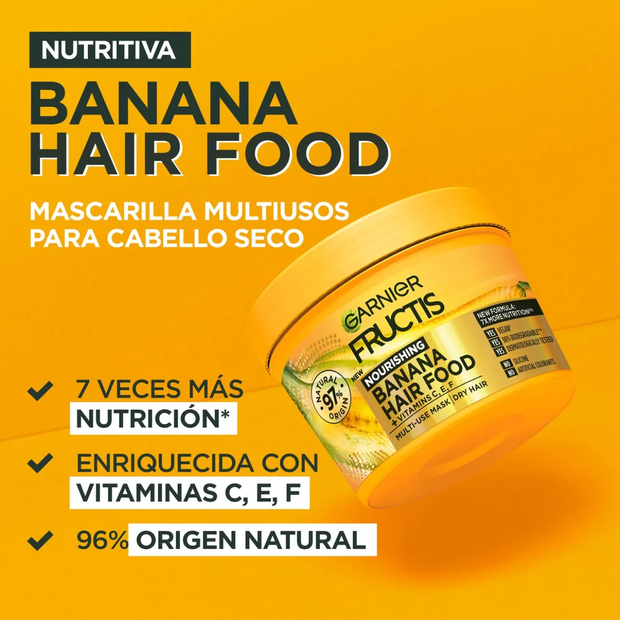 Fructis Hair Food Banane Masque Nourrisant Pour Cheveux Très Secs