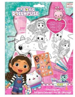 Gabby's Dollhouse Set Coloriage et Stickers