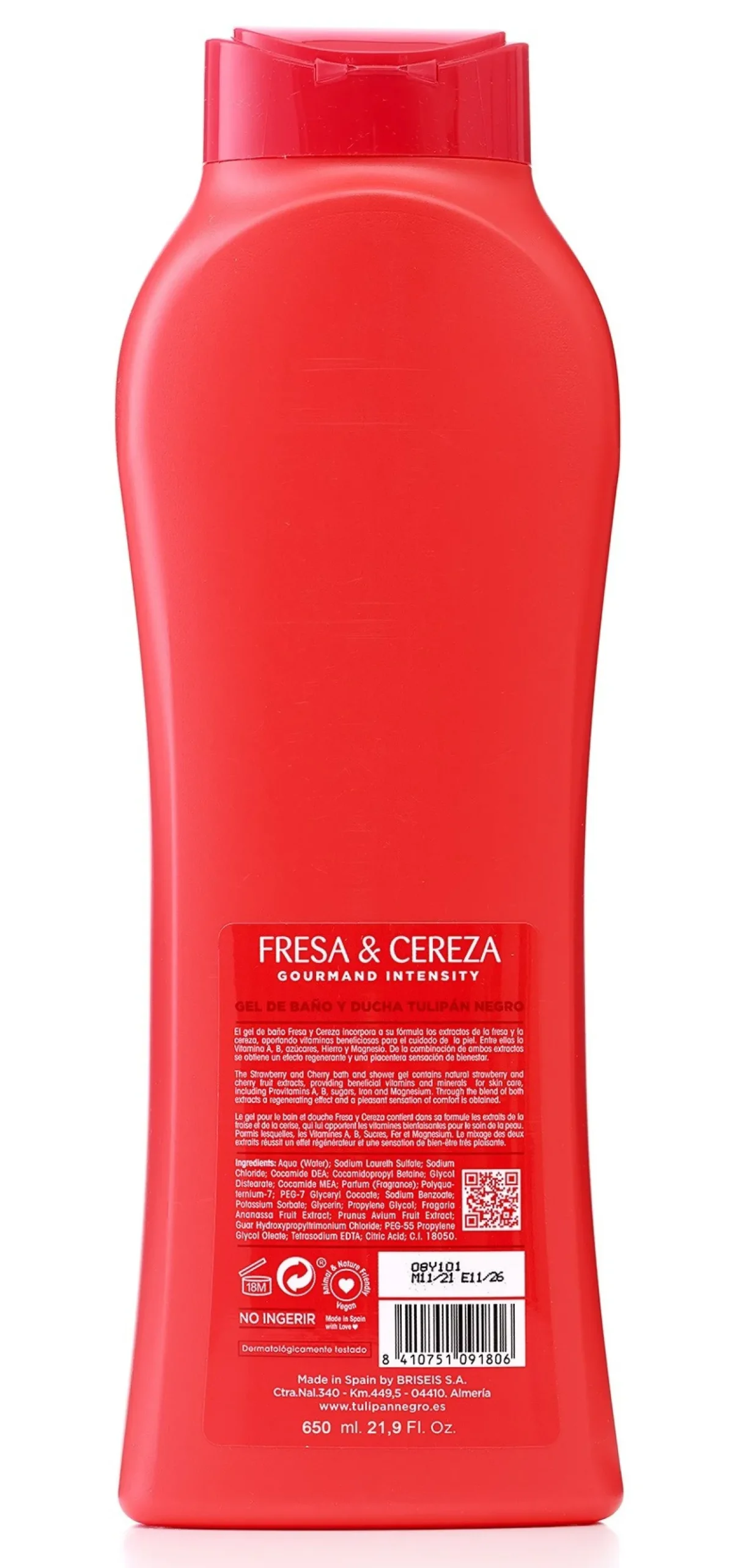 Gel de Bain et Douche Fraise et Cerise