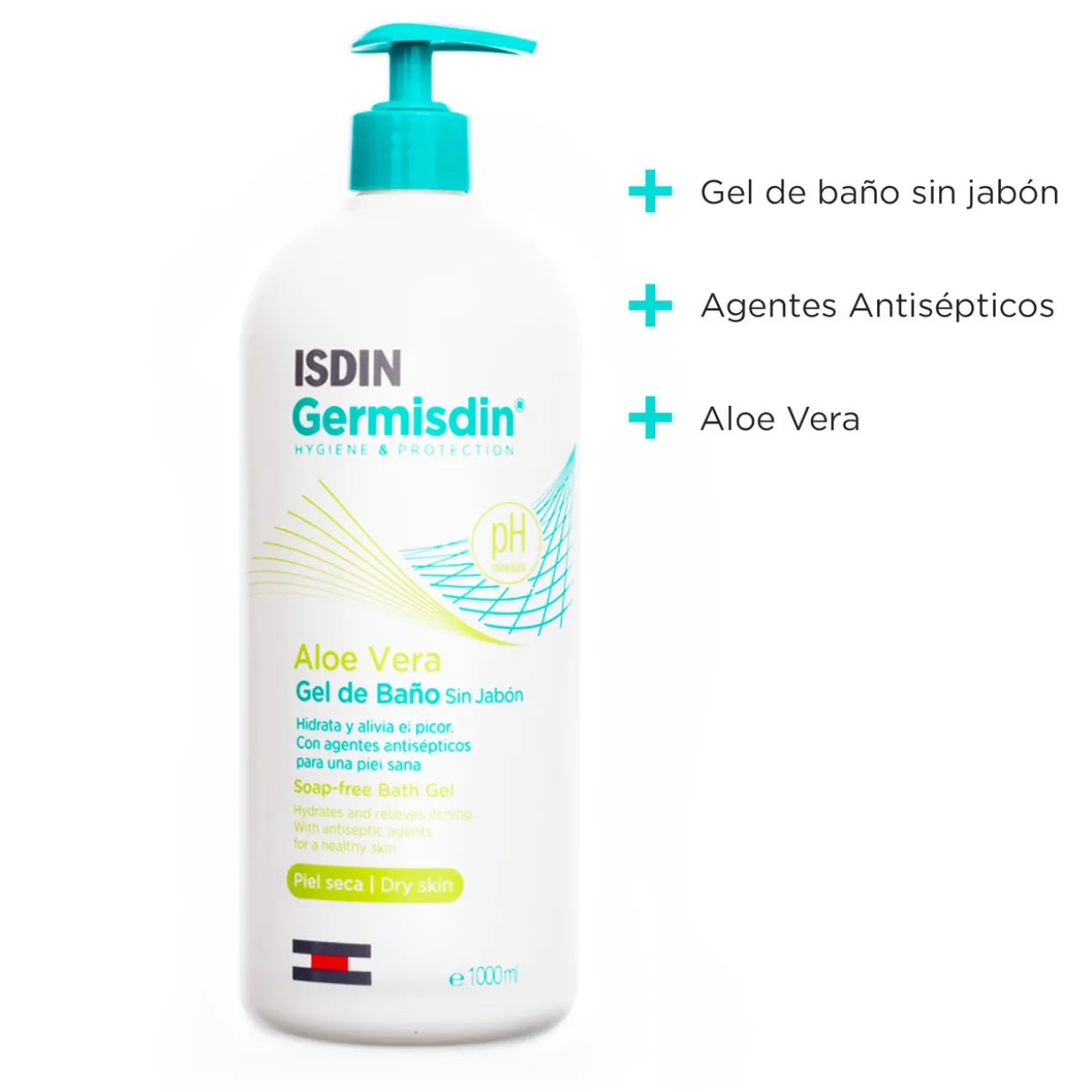 Gel de bain Germisdin à l’Aloe Vera – Peaux sèches