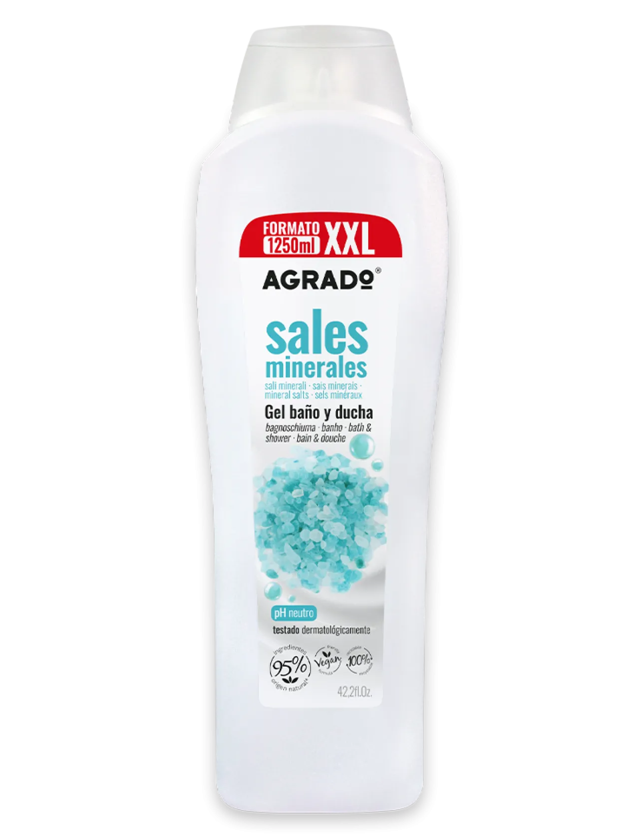 Gel douche aux sels minéraux pour peau hydratée
