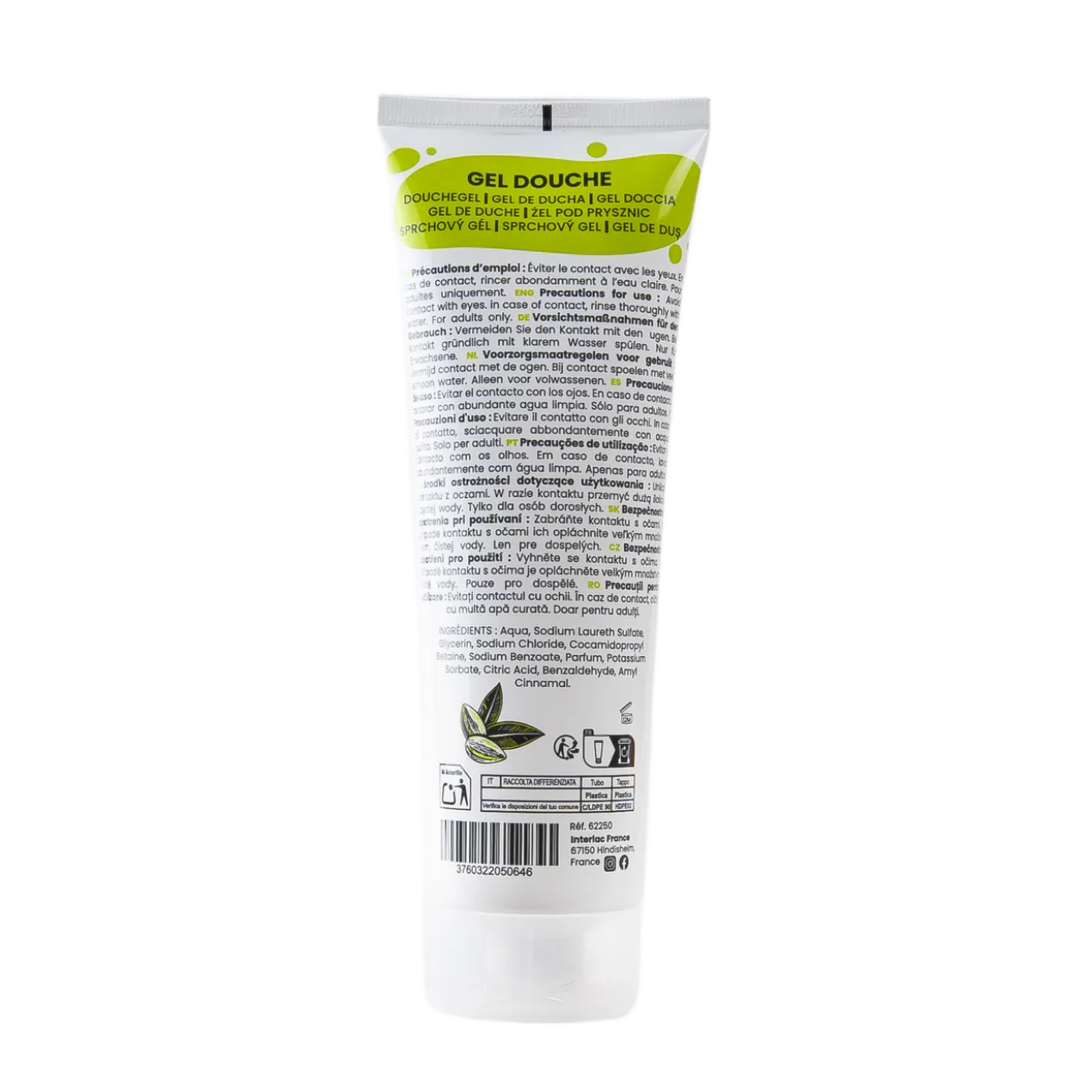 Gel Douche à l’Amande Format Tube