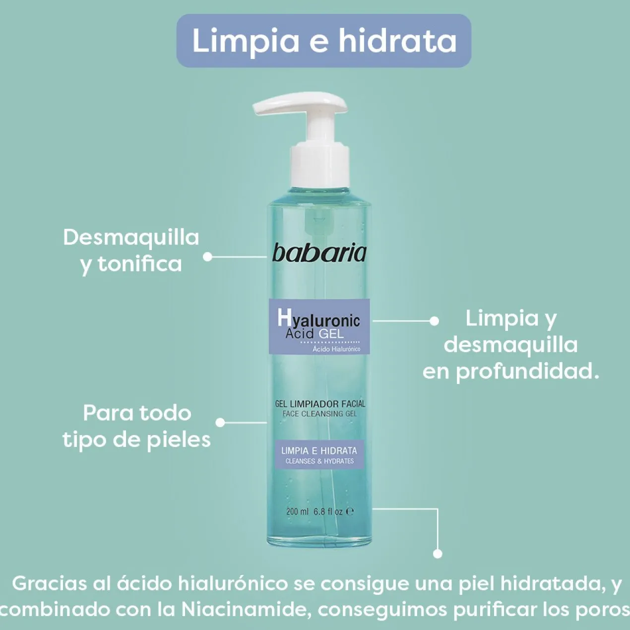 Gel Nettoyant Acide Hyaluronique