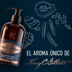 Gel Nettoyant Barbe et Visage King C. Gillette