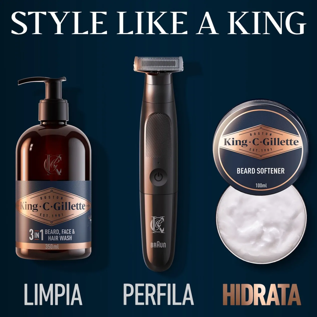 Gillette King C. Baume Doux Pour Barbe