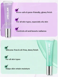 Good Grip Hydrating Primer Blueberry + AHA Prebase Visage Sans Silicone