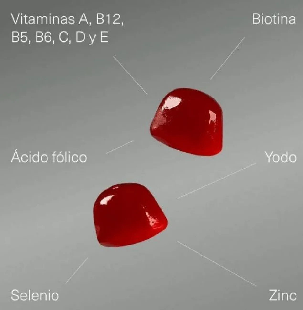 Gummies Biotine 10 000 mcg Vitamines + Minéraux