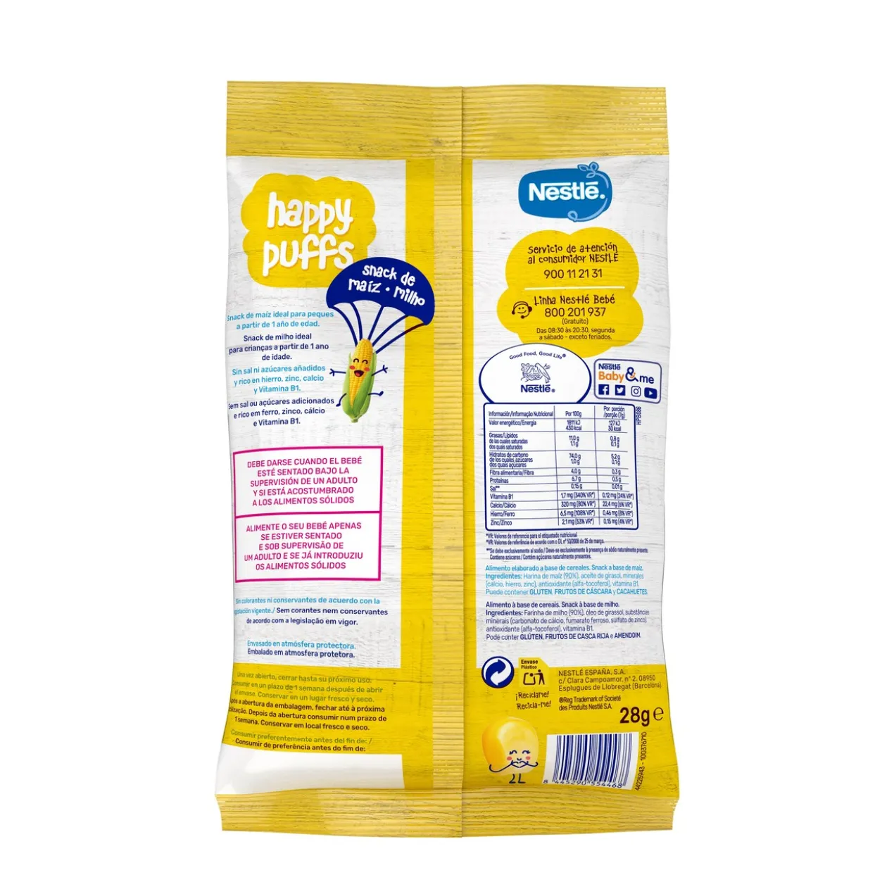 Happy Puffs Maïs Naturel