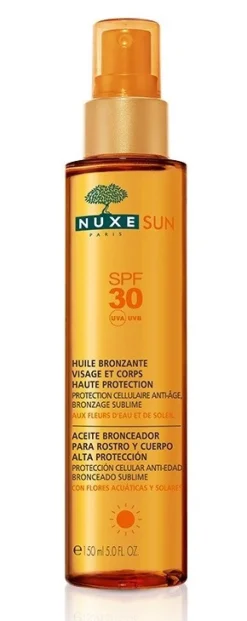 Huile bronzante visage et corps SPF 30