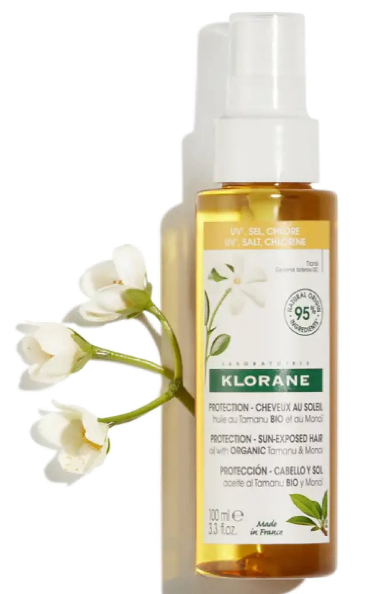 Huile Capillaire Protection Solaire au Tamanu & Monoï