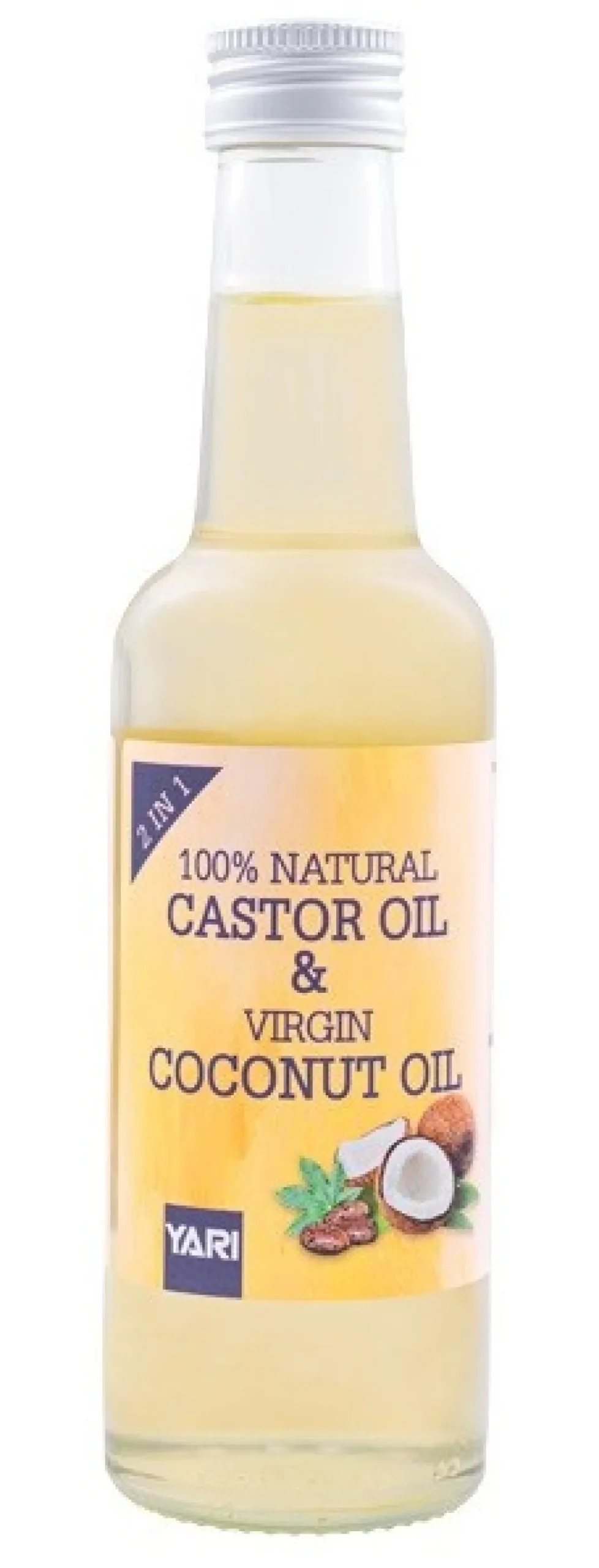 Huile Combinée Ricin 100 % Naturel et Noix de Coco Vierge