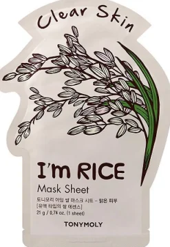 I'm Rice Mask Sheet Masque Visage Éclat