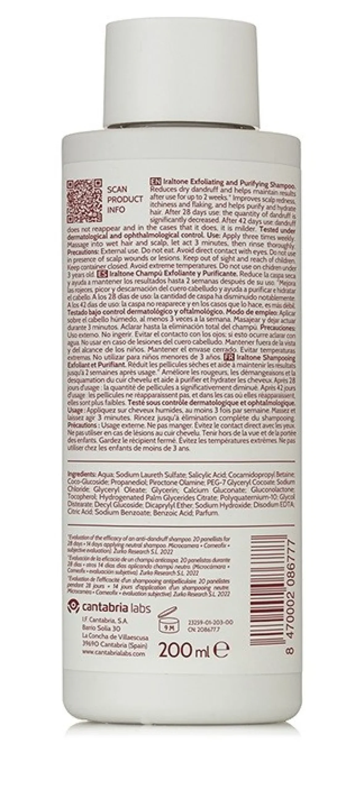 Iraltone Shampoing Exfoliant et Purifiant