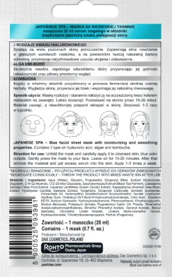 Japan Geisha Mask Moist-Firmg Blue
