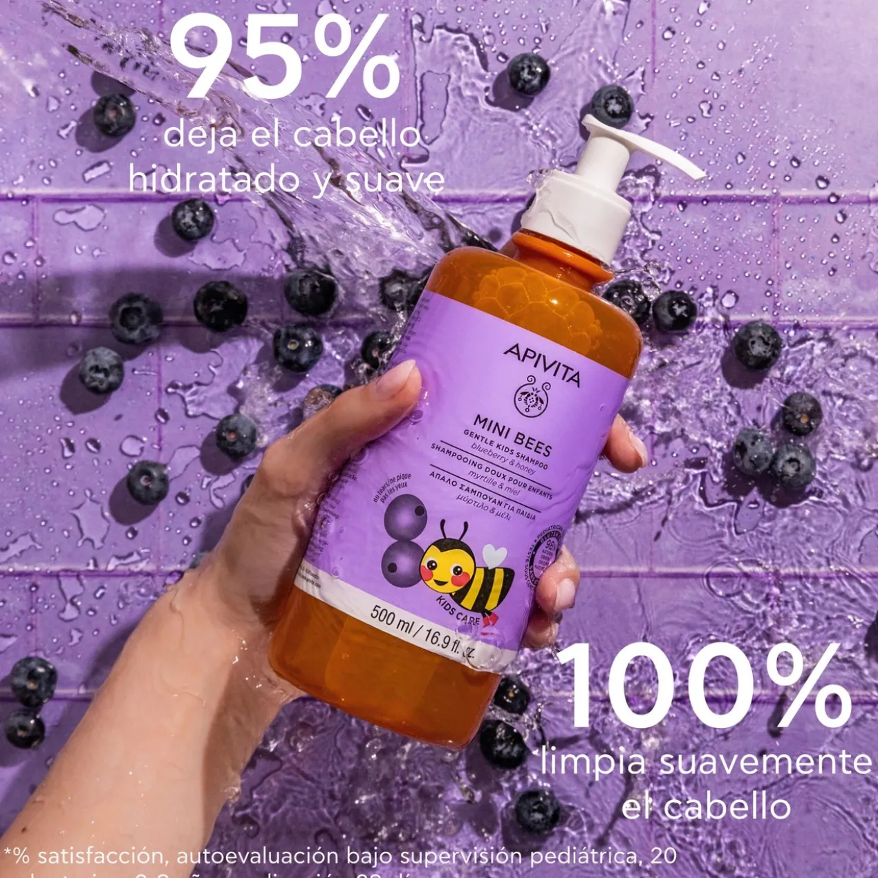 Kids Mini Bees Shampoing Doux Myrtille et Miel