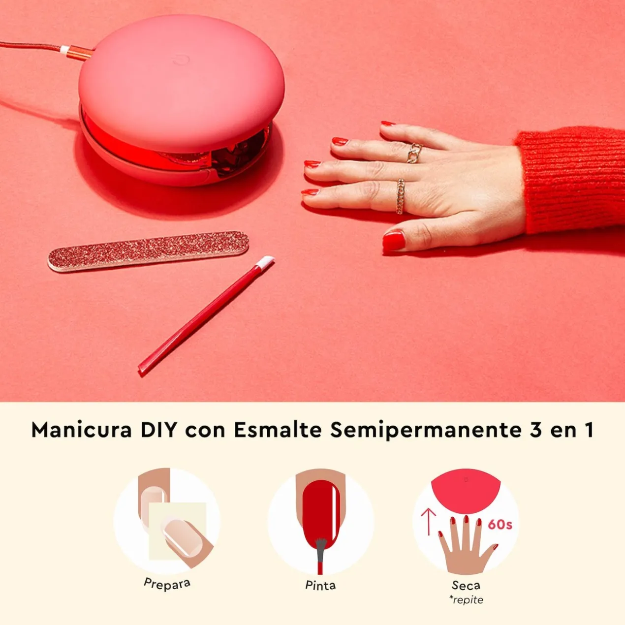 Kit de Manucure Semi-Permanente Rouge & Moi