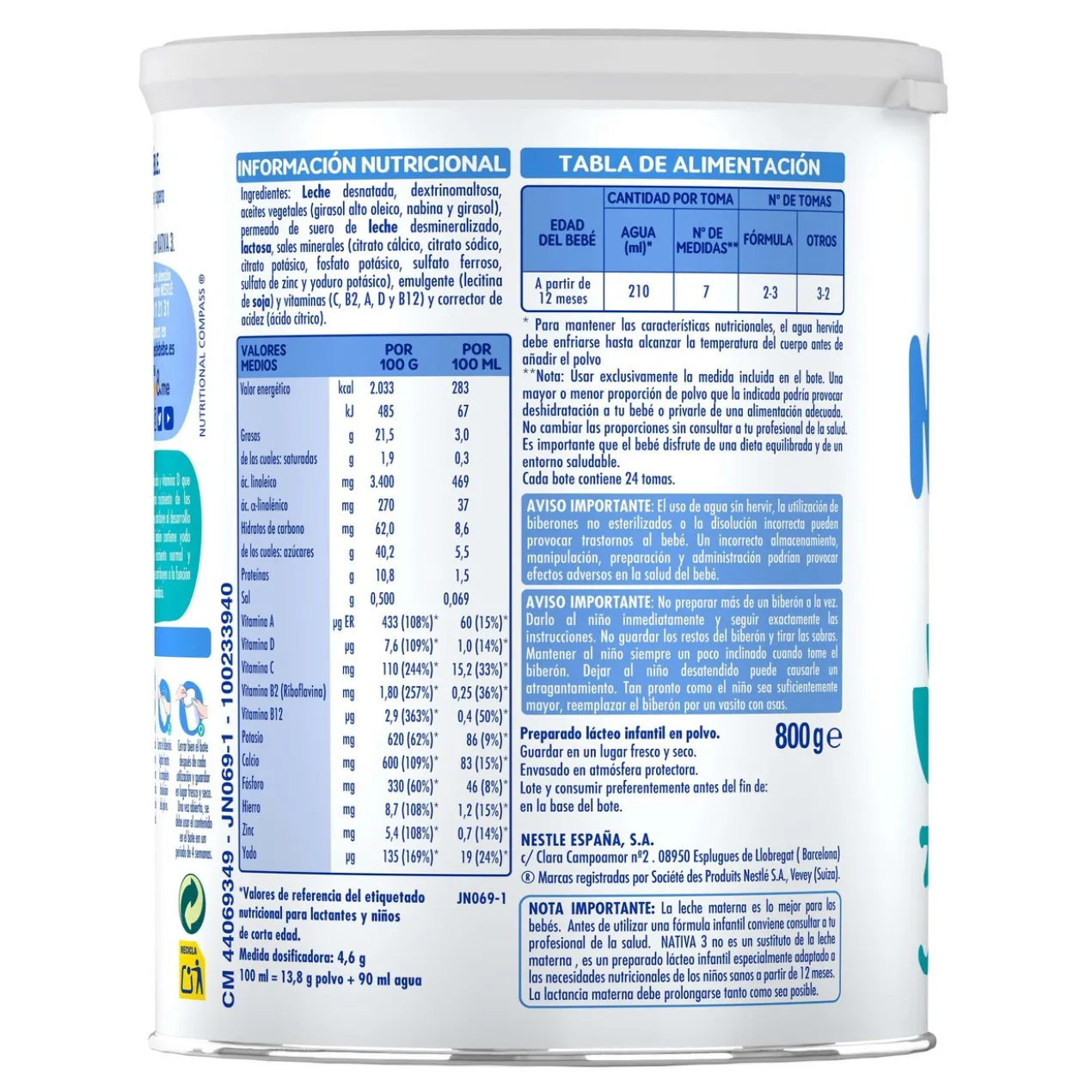 Lait de Croissance Nativa 3
