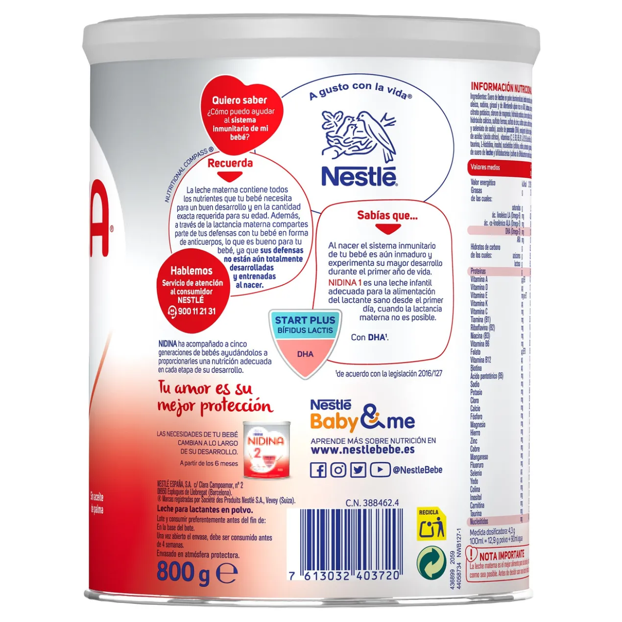 Lait de Démarrage Nidina 1 Premium