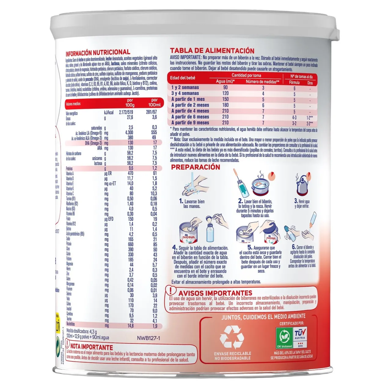 Lait de Démarrage Nidina 1 Premium