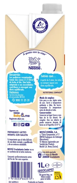 Lait Junior Croissance Saveur Biscuit Maria