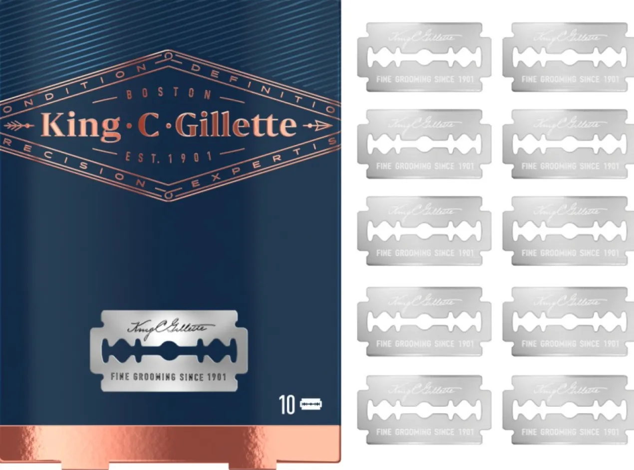Lames de rasoir double tranchant Gillette King C.