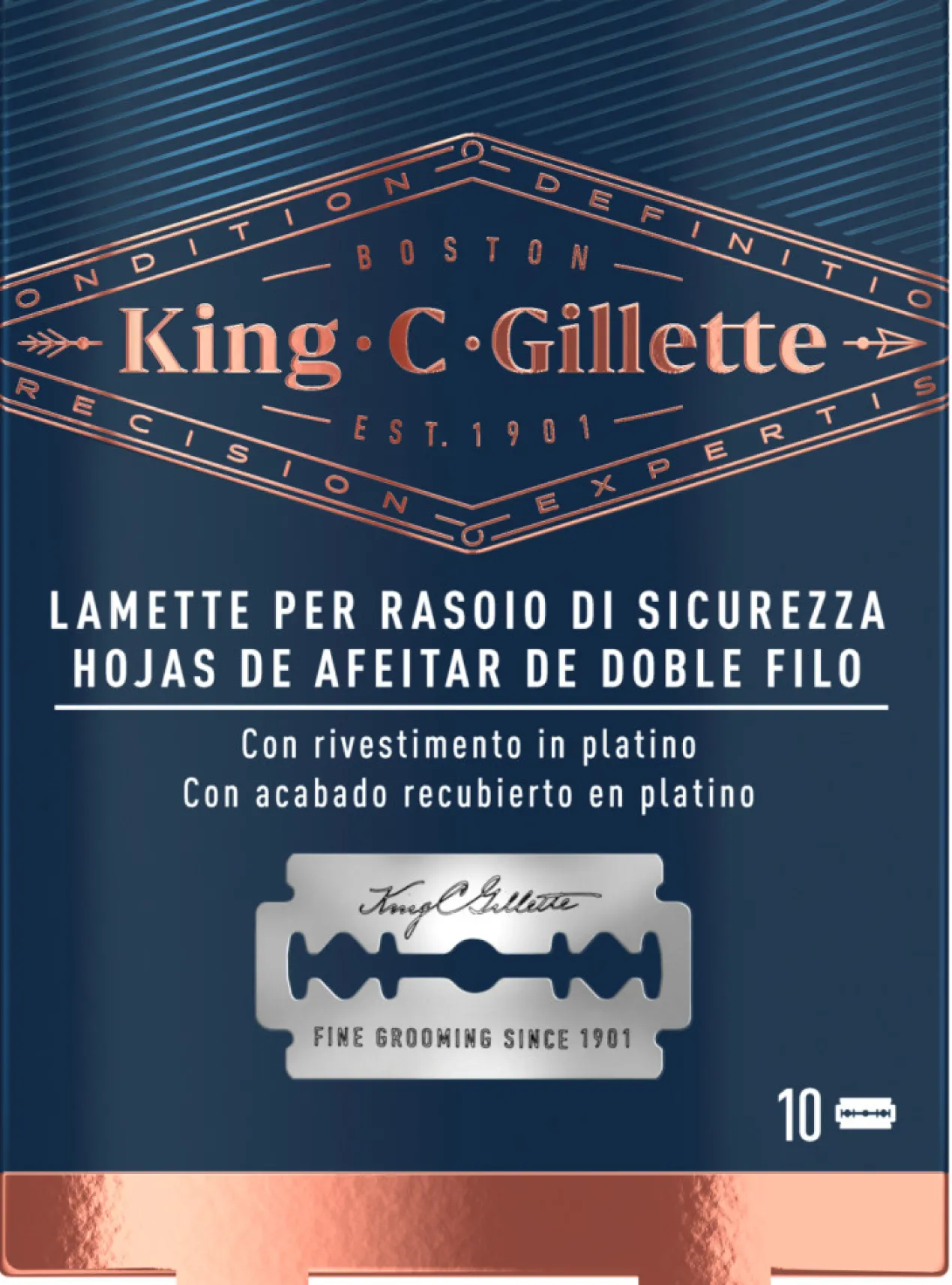Lames de rasoir double tranchant Gillette King C.