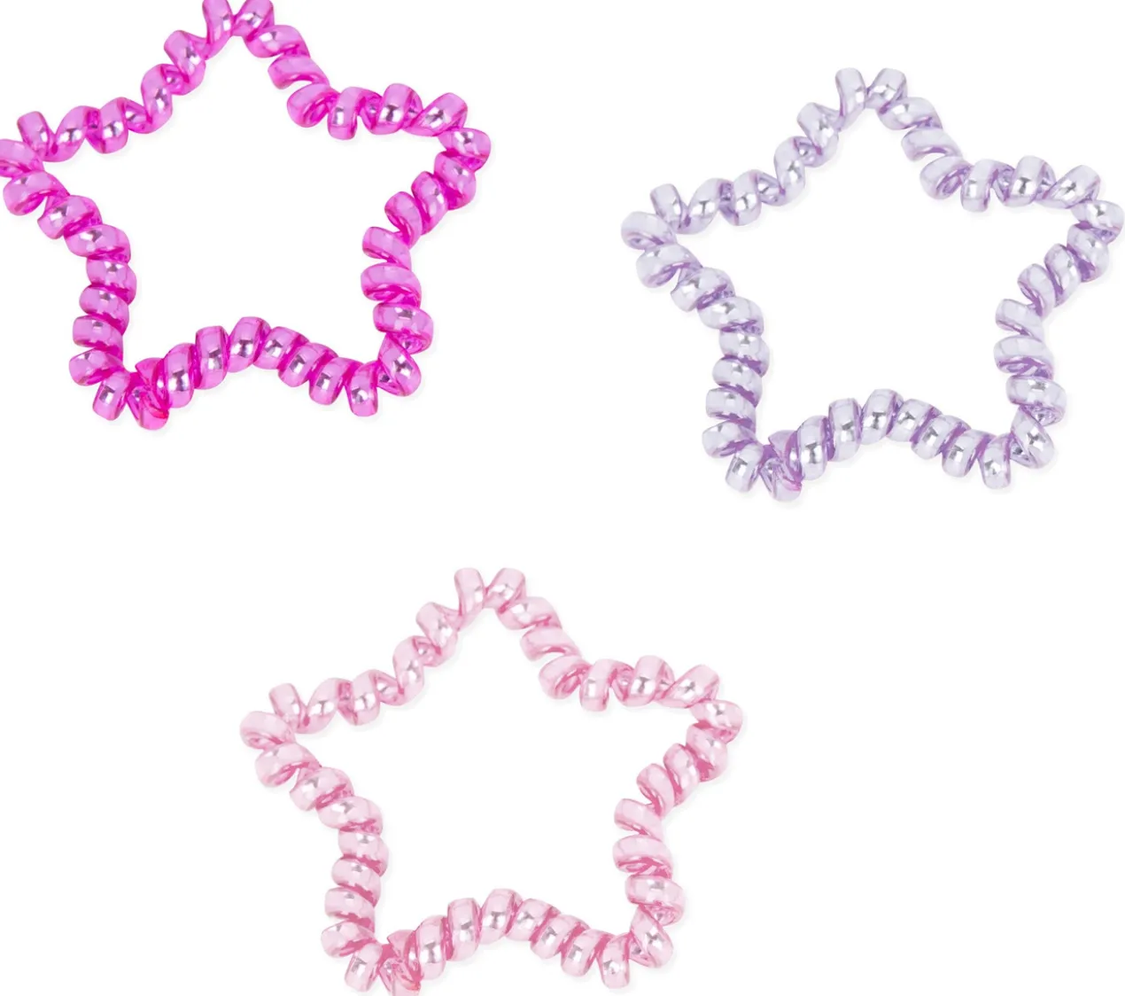 Élastiques Câble Étoiles Roses